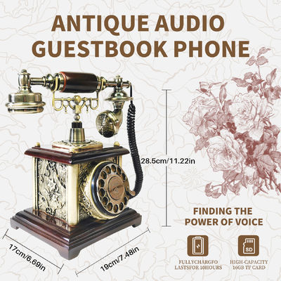 Vintage style rétro vidéo livre d'invité mariage chargeur de téléphone enregistrement pour mariage