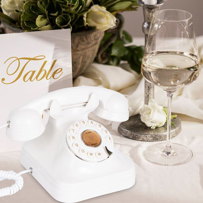 Le livre d'invités de mariage stylé téléphone électrique rechargeable enregistreur de téléphone vintage pour mariage