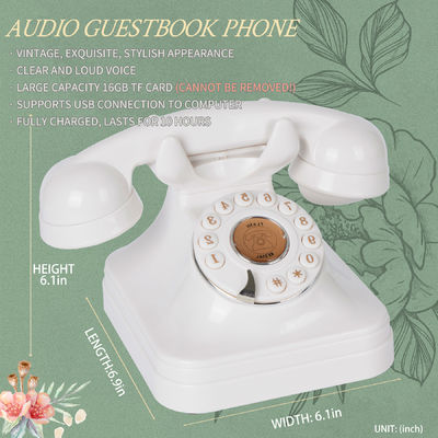OEM Messages pour les invités Message audio Livre d'invités 10 heures de téléphone ancien Livre d'invités de mariage