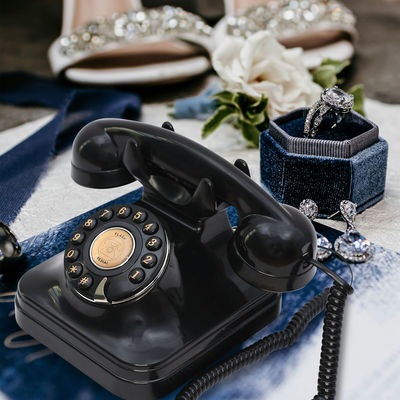Mariages Célébrations Téléphone Livre d'invités Son clair Téléphone vintage Enregistreur de voix Design de bouton
