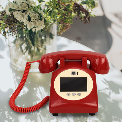 Enregistrement de messages vidéo Livre d'invités Mariage rouge Enregistreur de téléphone pour toute célébration