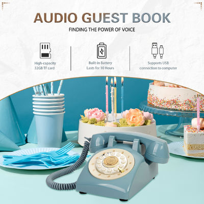 Enregistreur d'audio pour invités, livre de mariage, livre d'invités avec lecture, transfert USB