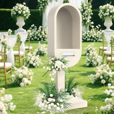 Cabine téléphonique de mariage en métal de qualité supérieure avec système d'enregistrement de livre d'or audio/vidéo
