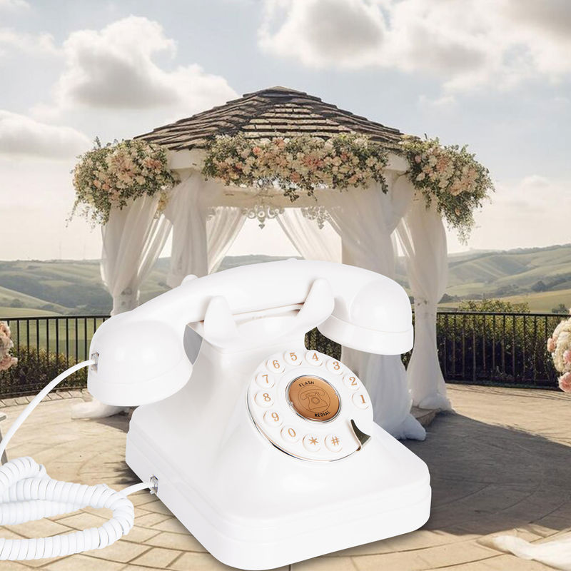 Le livre d'invités de mariage stylé téléphone électrique rechargeable enregistreur de téléphone vintage pour mariage